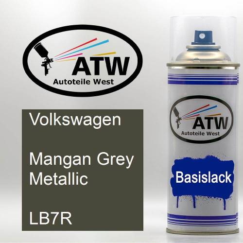 Volkswagen, Mangan Grey Metallic, LB7R: 400ml Sprühdose, von ATW Autoteile West.